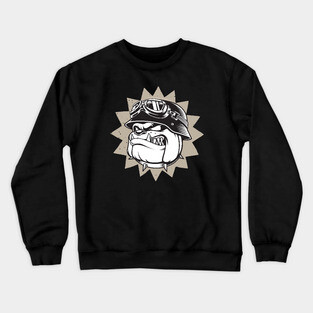 Rebel Bulldog Motorcycle Design Crewneck Sweatshirt
