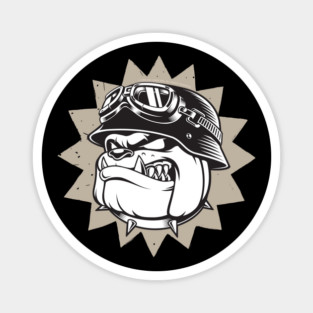 Rebel Bulldog Motorcycle Design Magnet