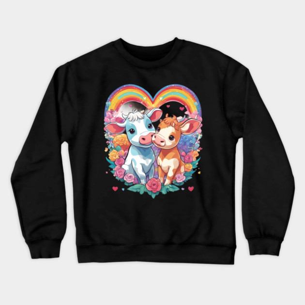 Cow Lover Crewneck Sweatshirt by animegirlnft