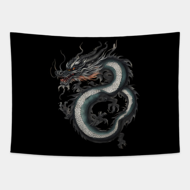Dragon Lizard Tapestry by animegirlnft