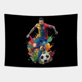 Soccer Footballer Tapestry