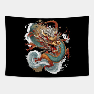 Chinese Dragon Art Tapestry