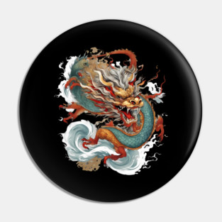 Chinese Dragon Art Pin