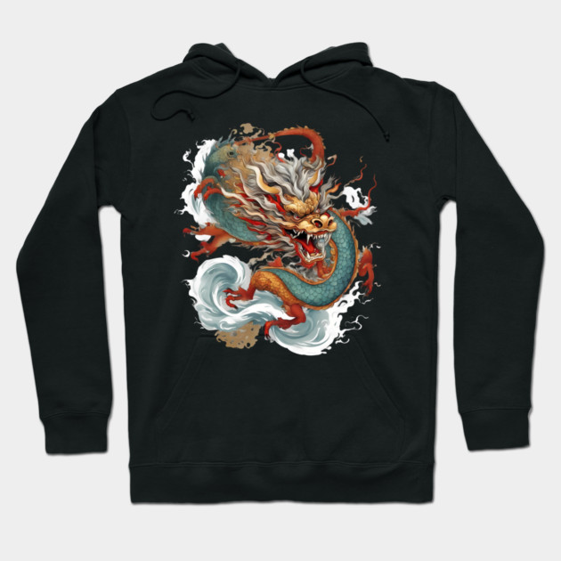 Chinese Dragon Art Hoodie by animegirlnft