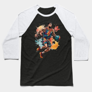 Basketball Art Baseball T-Shirt