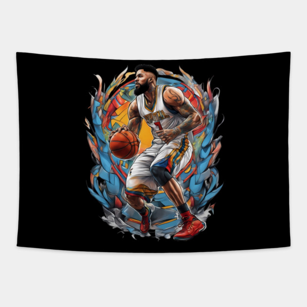 Street Basketballer Tapestry by animegirlnft