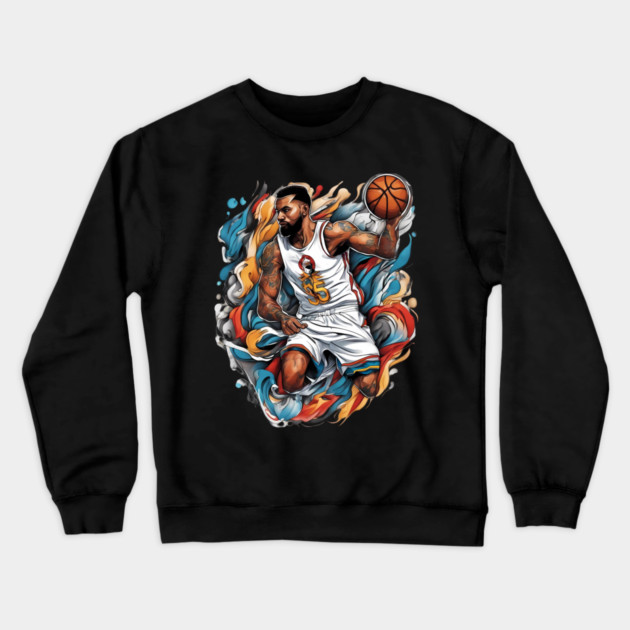 Street Basketball Crewneck Sweatshirt by animegirlnft