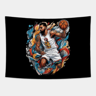 Street Basketball Tapestry