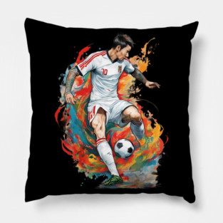 Asian Football Soccer Pillow