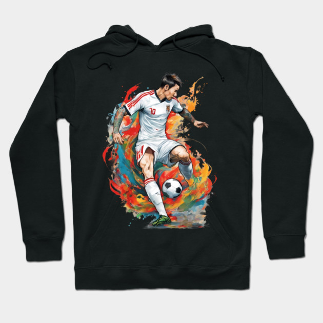 Asian Football Soccer Hoodie by animegirlnft