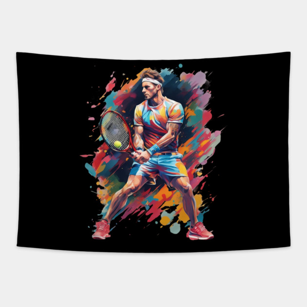 Tennis Player Tapestry by animegirlnft
