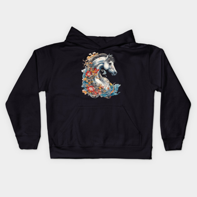 Horse Tattoo Kids Hoodie by animegirlnft