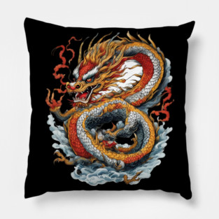 Japanese Dragon Pillow