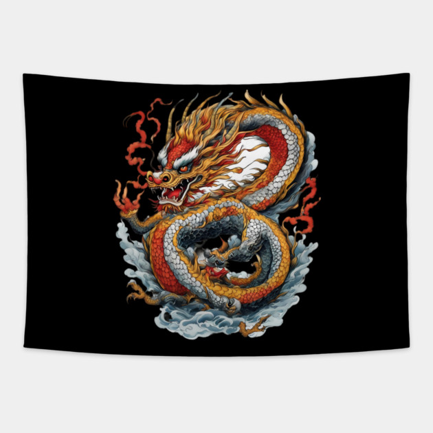 Japanese Dragon Tapestry by animegirlnft
