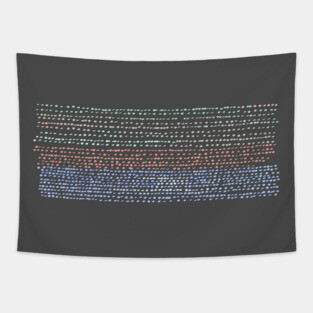 Forest Sunset Abstract dots Tapestry