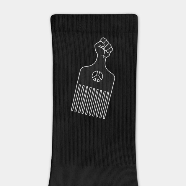 Afro Pick, Black Fist Afro Pick by UrbanLifeApparel
