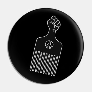Afro Pick, Black Fist Afro Pick Pin