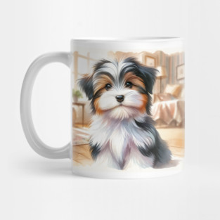 Watercolor Biewer Terrier Puppies - Cute Puppy Mug