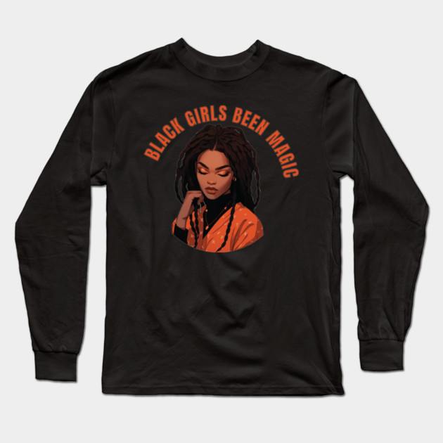 Black Girls Been Magic Long Sleeve T-Shirt by UrbanLifeApparel