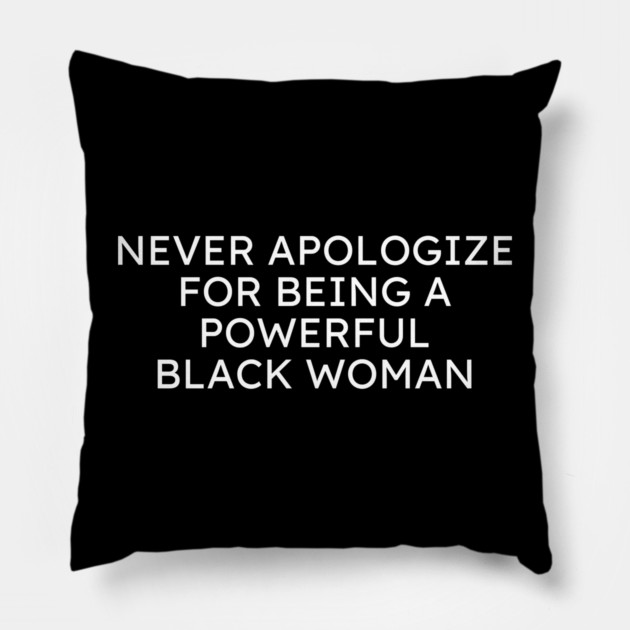 Powerful Black Woman Pillow by UrbanLifeApparel