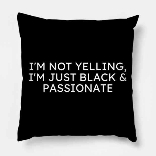 Black and Passionate Pillow by UrbanLifeApparel
