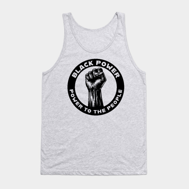 Black Power Tank Top by UrbanLifeApparel