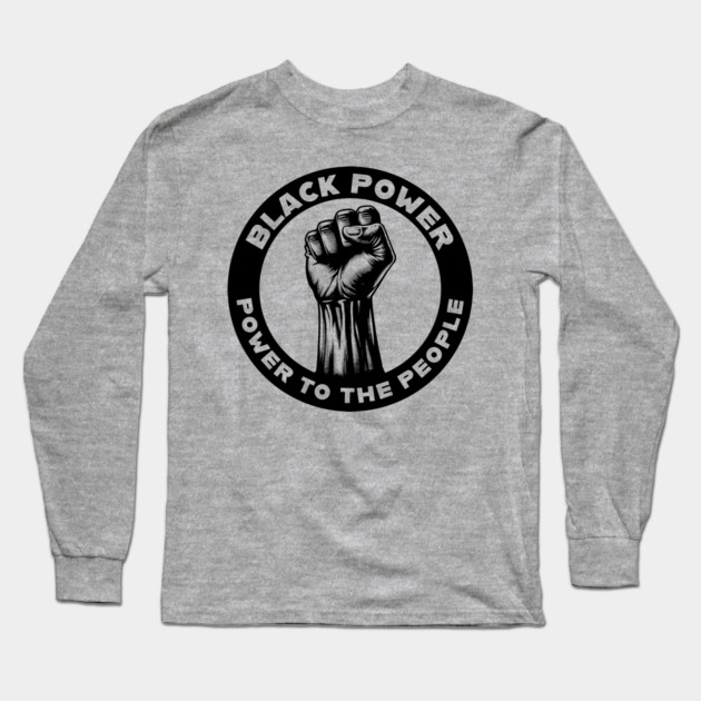 Black Power Long Sleeve T-Shirt by UrbanLifeApparel