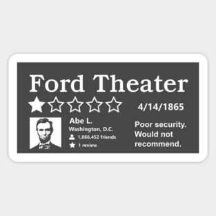 Abe Lincoln Ford Theater Review Magnet