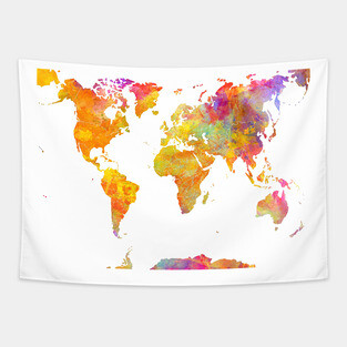 world map art #map #worldmap Tapestry