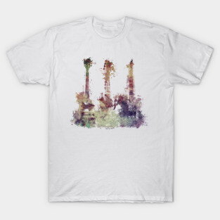 Three guitars art #guitar #music T-Shirt