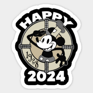 Steamboat Willie. Happy 2024 Magnet