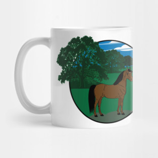 A Morgan in a field of Oaks Mug