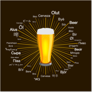 "Beer" in 45 different languages Posters and Art