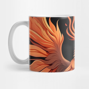 Phoenix Bird Rising From The Ashes Mug