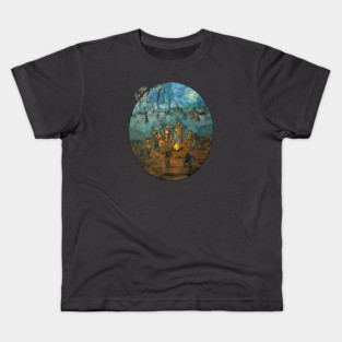 Jamming Under the Moonlight Kids T-Shirt