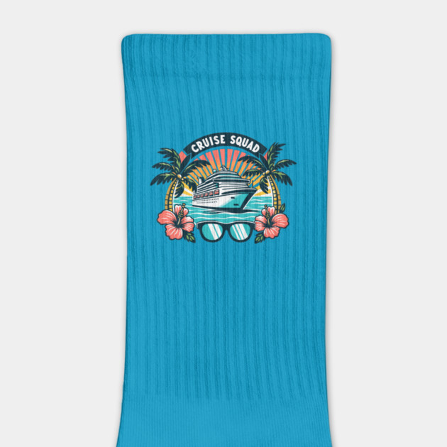 Cruise Squad - Tropical Cruise Ship & Sunset Design by WarFX Designs