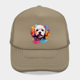 Colorful Bichon Frise Hat