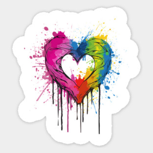 Rainbow Heart Sticker