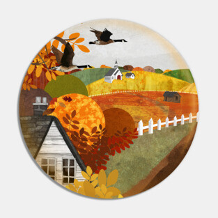 Autumn Village Pin