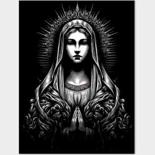 Gothic Aesthetic Virgin Mary Posters and Art