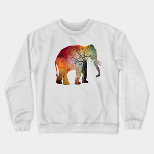 Elephant animal art #elephant Crewneck Sweatshirt