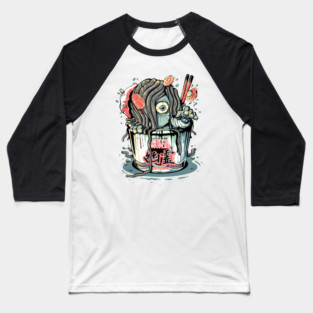 Horror Yurei Ramen III Baseball T-Shirt