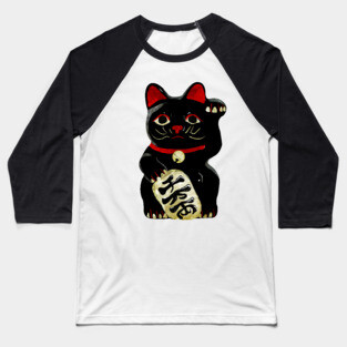 Lucky Black Cat Baseball T-Shirt