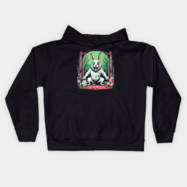 Evil Easter Bunny Horror Kids Hoodie by HolidayBug