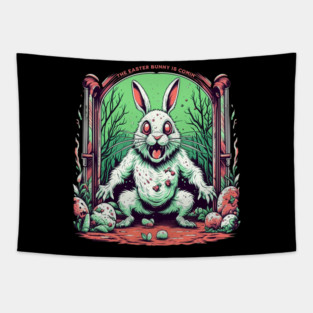 Evil Easter Bunny Horror Tapestry