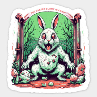 Evil Easter Bunny Horror Sticker