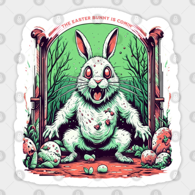 Evil Easter Bunny Horror Sticker by HolidayBug