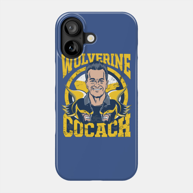 Michigan Wolverine Head Coach Vector design by me Phone Case by Nizar clothing store 