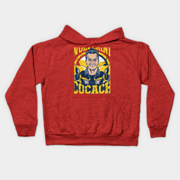 Michigan Wolverine Head Coach Vector design by me Kids Hoodie by Nizar clothing store 
