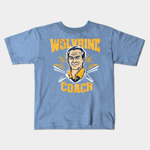 Michigan Wolverine T-shirt Head Football Coach Team by Nizar Kids T-Shirt by Nizar clothing store 